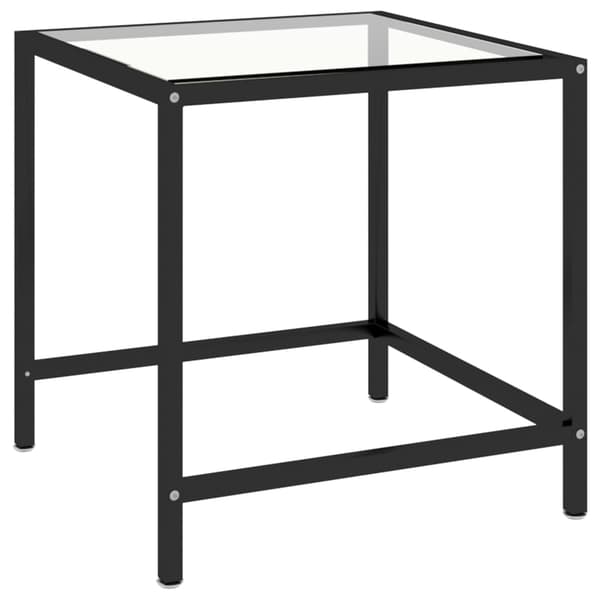 vidaXL Tebord 2 st svart härdat glas