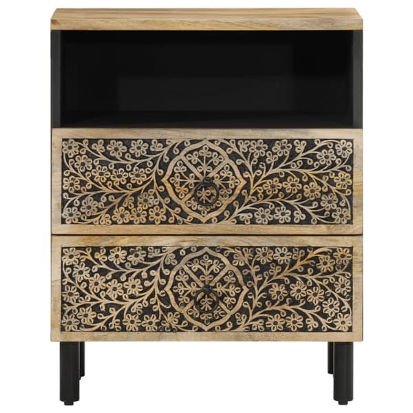vidaXL Nattbord 50x33x60 cm heltre mango