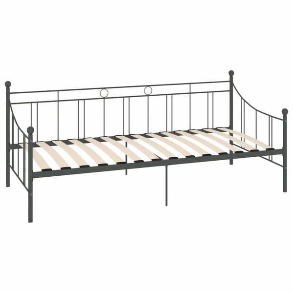 vidaXL Ramme til dagseng grå metall 90x200 cm