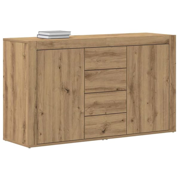vidaXL Serviesskap Artisan Eik 120 x 36 x 69 cm Konstruert tre