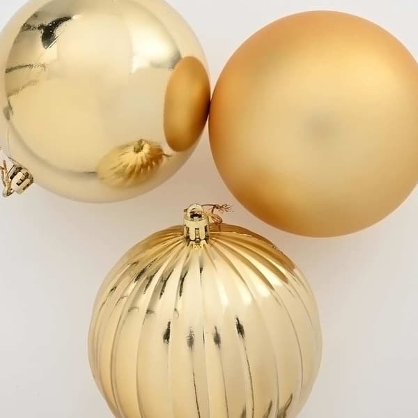 vidaXL Julgranskulor Set XXL 3 st Guld Plast
