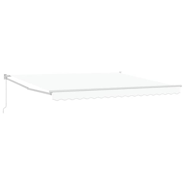 vidaXL Utfällbar markis Vit 400 × 300 cm Polyester och aluminium