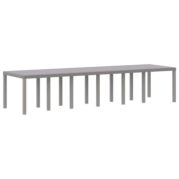 vidaXL Trädgårdsmöbelset 15 pcs Ljusgrå Polt rotting