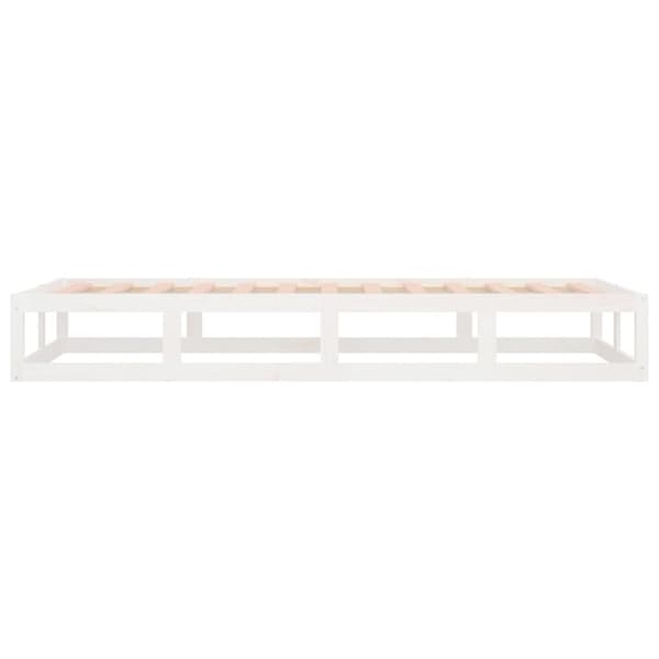 vidaXL Sengeramme hvit 75x190 cm Small Single heltre