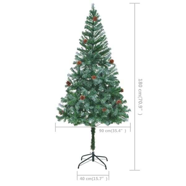 vidaXL Plastgran med kottar 180 cm