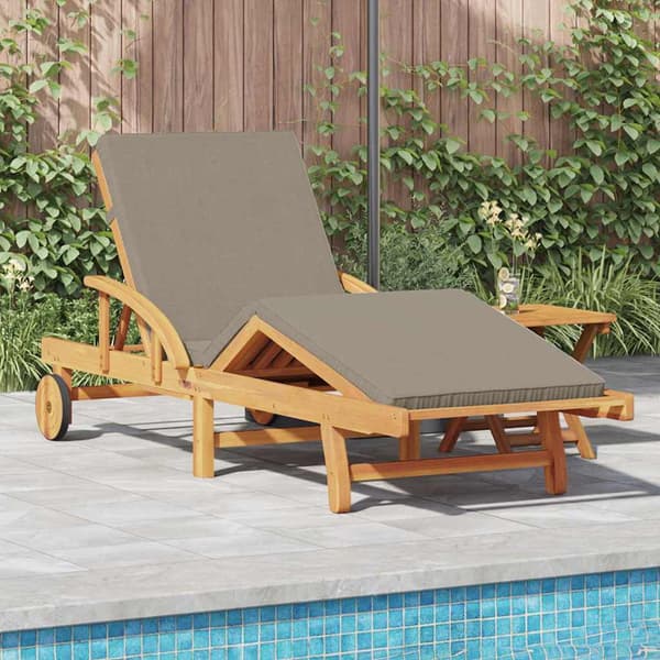 vidaXL Solstol 2 pcs Gråbrun 200 x 67 x 84 cm Solid akasietre