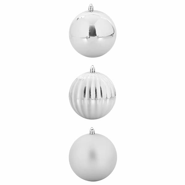 vidaXL Julgranspyntset XXL 3 delar silver Plast