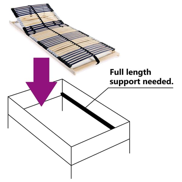 vidaXL Spilebase med 42 lameller 7 soner 70x200 cm