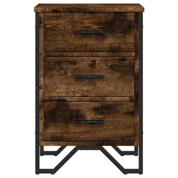 vidaXL Nattbord røkt eik 40x41x60 cm konstruert tre