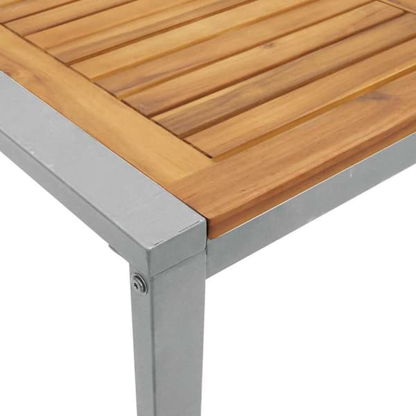 vidaXL Hage Spisegruppe 7 pcs Grå Solid akasietre