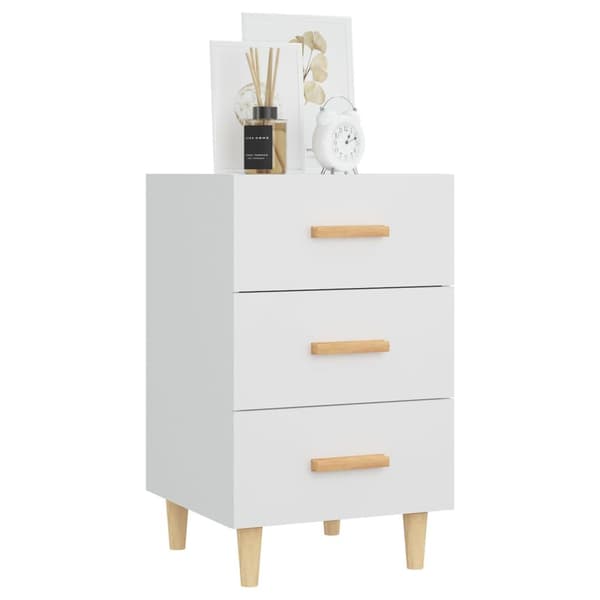 vidaXL Sängbord vit 40x40x66 cm konstruerat trä