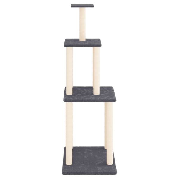vidaXL Klösträd med sisalpelare mörkgrå 149 cm