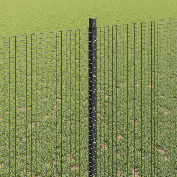 vidaXL Gjerde med innlegg. Grå 1.4 x 10 m Stål