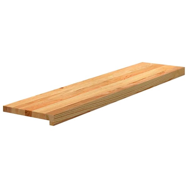 vidaXL Trappetrinn 12 stk lysebrun 110x30x2 cm heltre eik