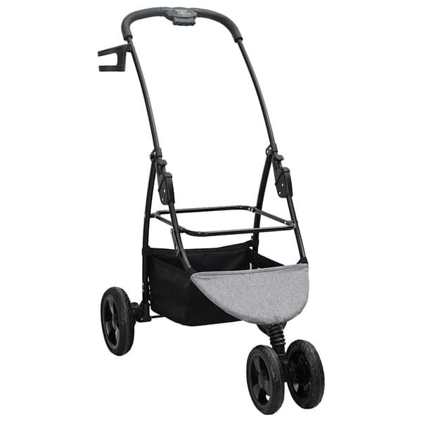 vidaXL Sammenleggbar kjæledyrvogn Grå 78 x 54 x 101 cm Polyester