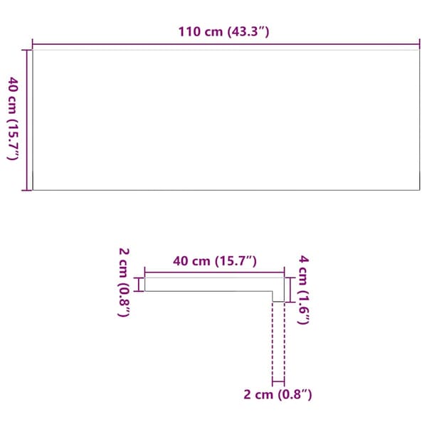 vidaXL Vinduskarmer 2 stk lysebrun 110x40x2 cm heltre eik