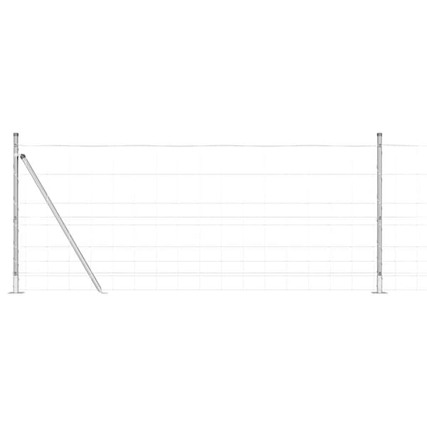 vidaXL Stängselstolpe Galvaniserad 25 x 1 m Stål