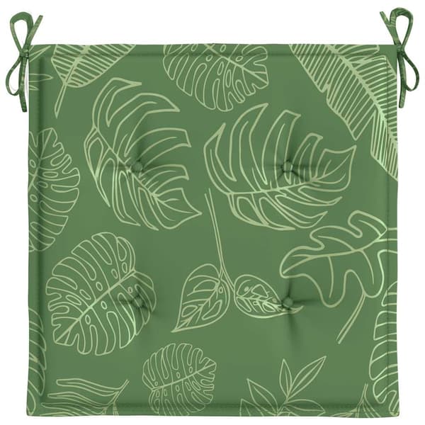 vidaXL Stolsdynor 2 st bladmönster 40x40x3 cm tyg