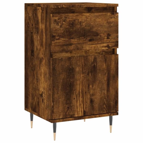 vidaXL Skjenk røkt eik 40x35x70 cm konstruert tre
