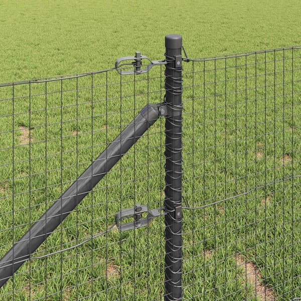 vidaXL Gjerde med innlegg. Grå 0.4 x 50 m Stål