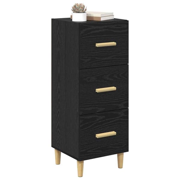 vidaXL Serviesskap Svart eik 34,5 x 34 x 90 cm Konstruert tre