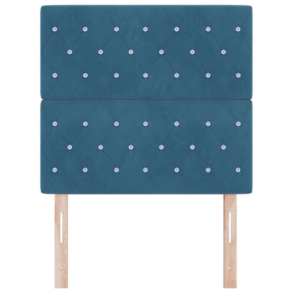 vidaXL Huvudgavel Mörkblå 90 cm Sammet