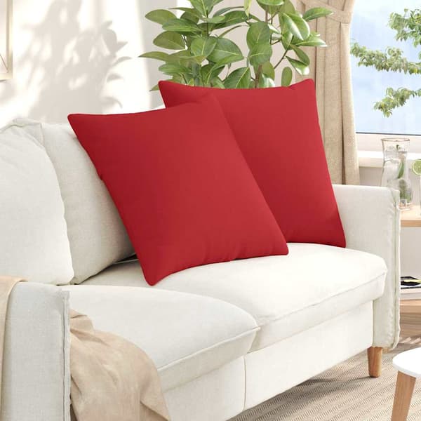 vidaXL Soffkuddar 2 st Röd 80 x 80 cm tyg