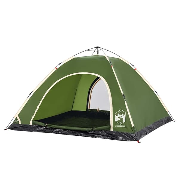 vidaXL Campingtält 5 personer grön snabbrest