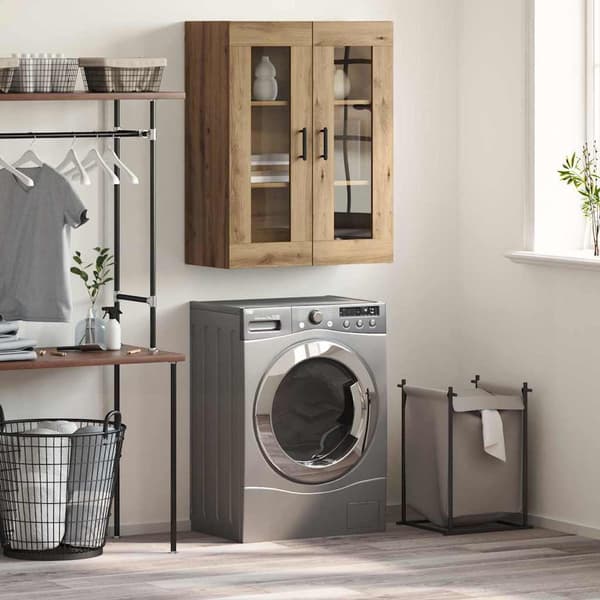 vidaXL Serviesskap Artisan Eik 69,5 x 34 x 90 cm Konstruert tre