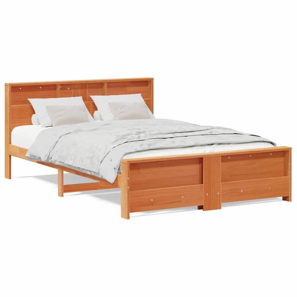 vidaXL Sengestamme Vokset Brun 150 x 200 cm Konstruert tre