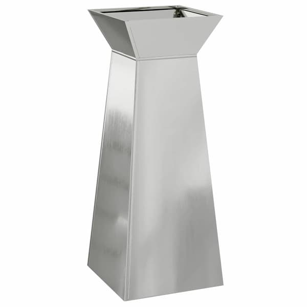 vidaXL Søyleplanter 2 pcs sølv 40 x 40 x 100 cm