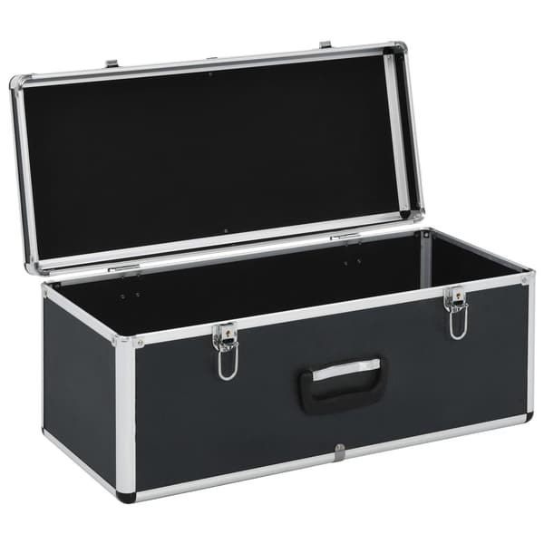vidaXL Förvaringsväskor 2 st svart aluminium