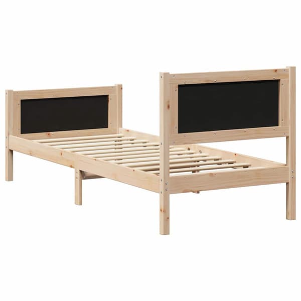 vidaXL Sänggavel med sängram mörkgrå 75x190 cm tyg