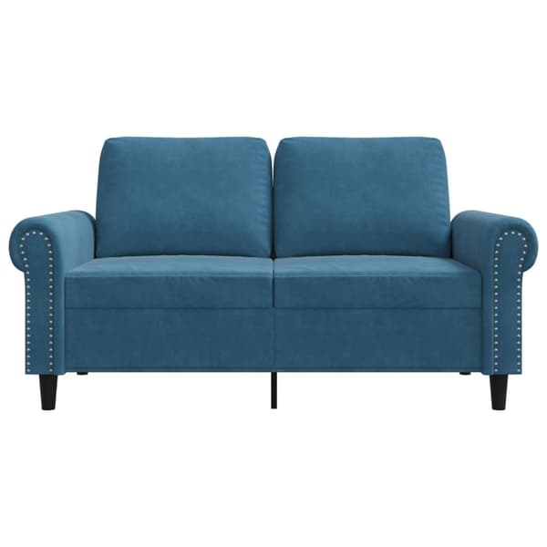 vidaXL 2-sitssoffa blå 120 cm sammet