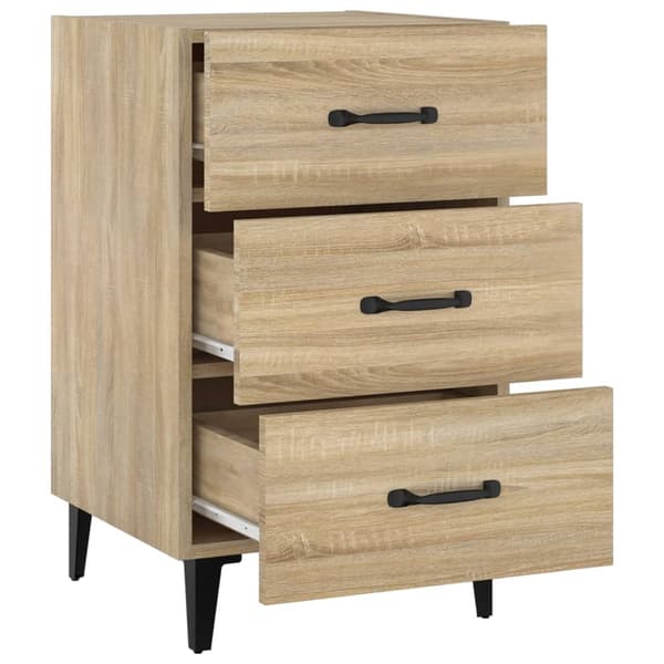 vidaXL Nattbord sonoma eik 40x40x66 cm konstruert tre