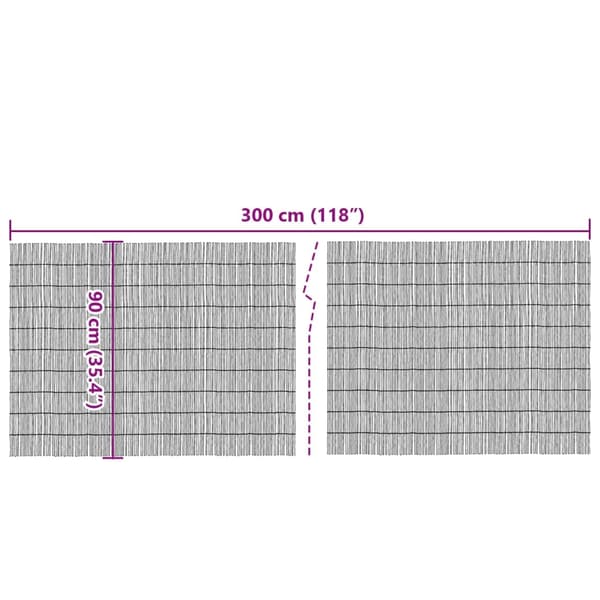 vidaXL Hagegjerde 300x90 cm siv