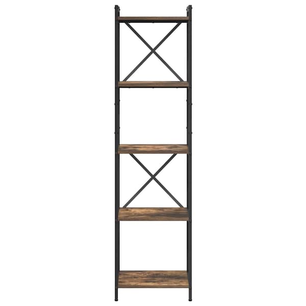 vidaXL Bokhylle Røkt eik 40 x 30 x 155 cm Konstruert tre
