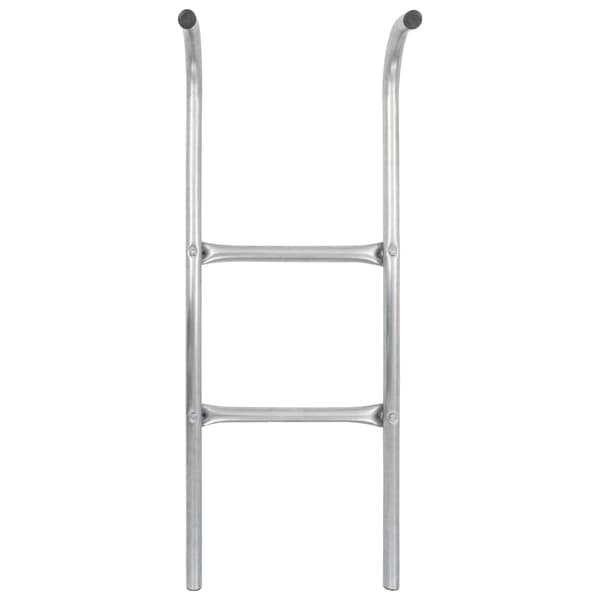 vidaXL Stege till studsmatta 2 steg stål silver 72 cm
