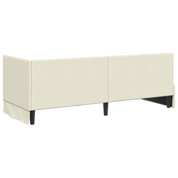 vidaXL Hörn sängram med sänggavel Kräm 80 x 200 cm Sammet