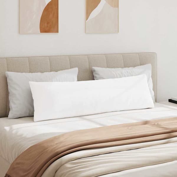 vidaXL Soffkuddar 2 st Vit 145 x 40 cm tyg
