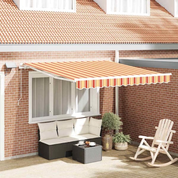 vidaXL Utfällbar markis med 350 x 250 cm tyg