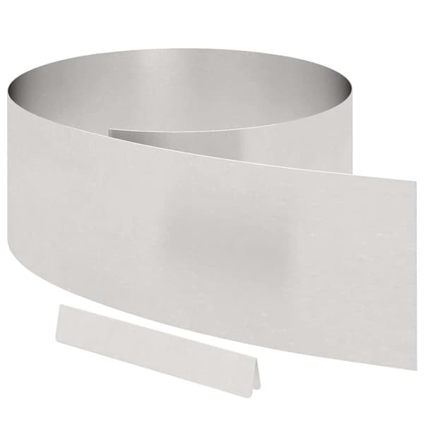 vidaXL Hageplen Avgrensning sølv 450 x 25 cm Rustfritt stål