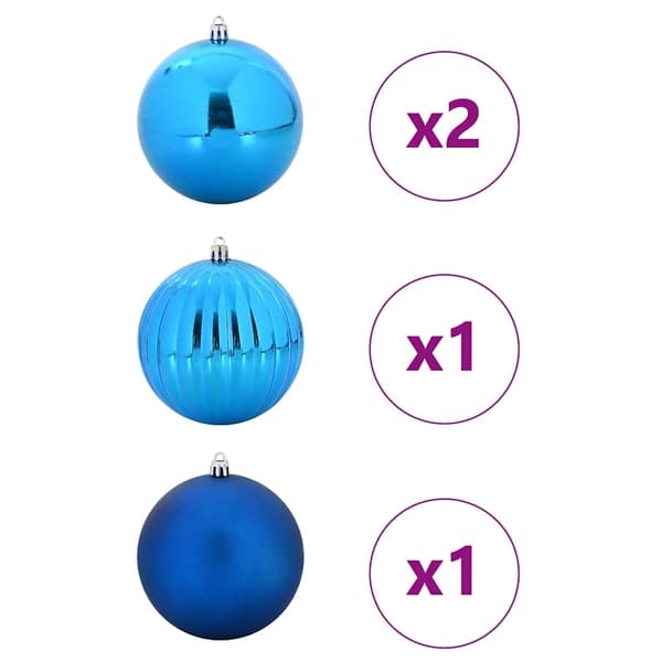 vidaXL Julepynt Sett XXL 4 pcs Blå Plast