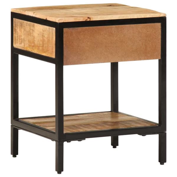 vidaXL Nattbord Brun 40 x 35 x 50 cm Solid mango tre og metall