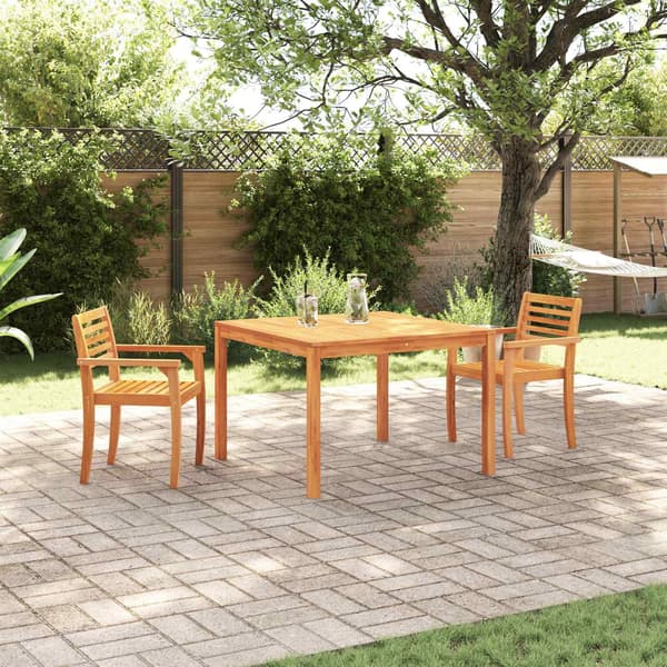vidaXL Hage Spisegruppe 3 pcs Brun Solid akasietre