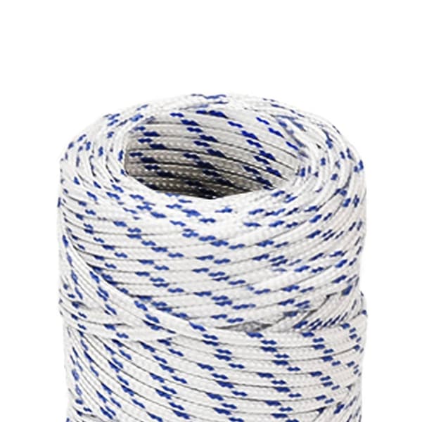 vidaXL Båttau hvit 2 mm 100 m polypropylen