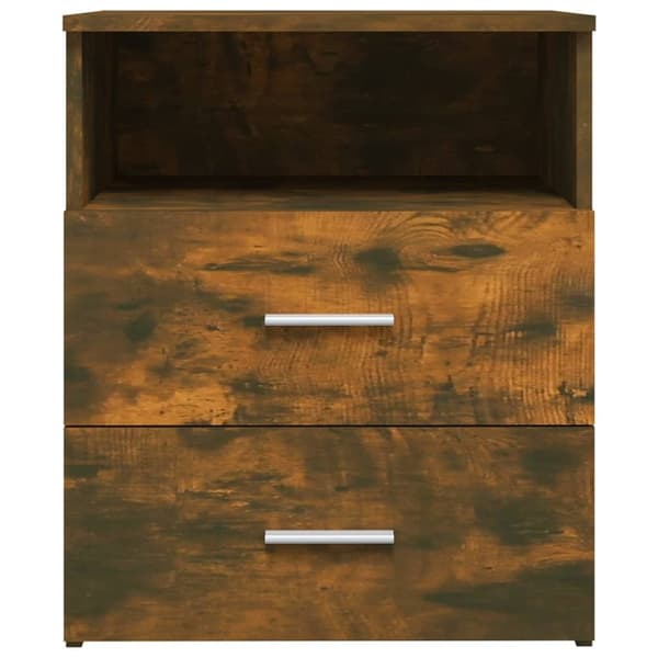 vidaXL Nattbord røkt eik 50x32x60 cm
