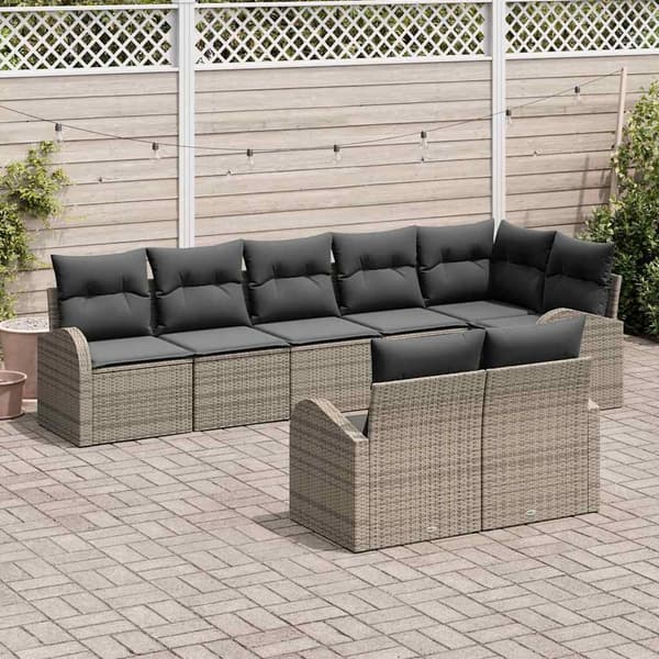 vidaXL Trädgårdsoffset 8 pcs konstrotting