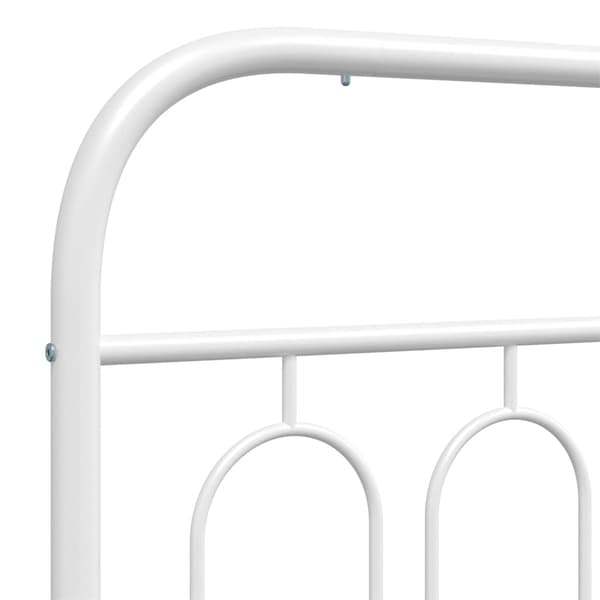 vidaXL Utskiftbar sengegavl i metall hvit 75 cm