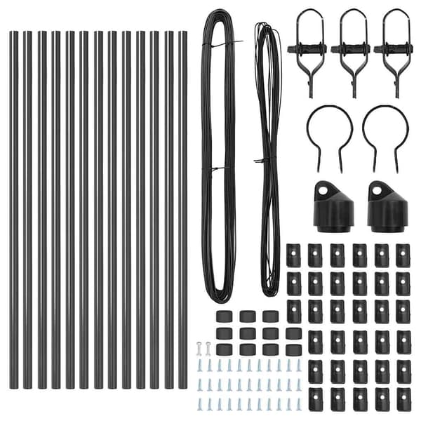 vidaXL Gjerdepåle 13 pcs Grå Stål